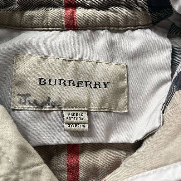 Burberry Jacket Toddler 2T Beige Diamond Quilted Snap Novacheck Lining - Picture 3 of 10